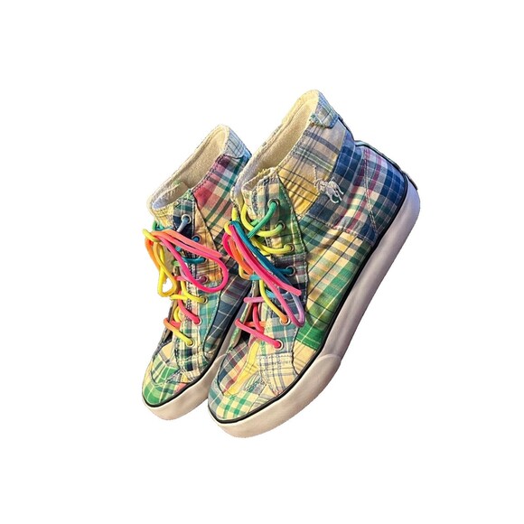 Rare Polo By Ralph Lauren Brisbane Multicolor Sneakers 6 Men’s 8 Women’s - Picture 5 of 15
